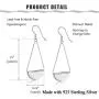 Sllaiss 925 Sterling Silver Paddle Dangle Earrings Geometric Triangle Statement Drop Earrings for Women Girls Lightweight Sllaiss 925 Sterling Silver Paddle Dangle Earrings Geometric Triangle Statement Drop Earrings for Women Girls Lightweight