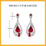 Hummingbird Cardinal Dangle Drop Earrings for Women 925 Sterling Silver Cubic Zirconia Teardrop Fish Hook Dainty Bird Flower Jewelry Hypoallergenic Earring for Women’s Sensitive Ears Gifts