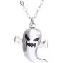 SENFAI Silver Halloween Evil Spiders, Ghosts, Bats Pendant Necklace (Ghost) SENFAI Silver Halloween Evil Spiders, Ghosts, Bats Pendant Necklace (Ghost)