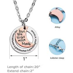 LParkin The Love Between Grandmother and Granddaughter is Forever Necklace