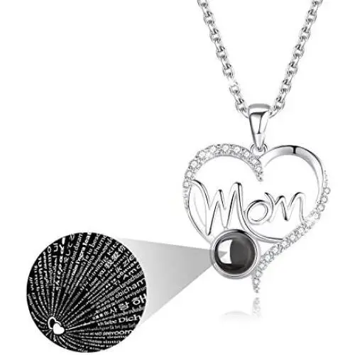 EleShow I Love You Mom Necklace for Women Sterling Silver Chain, Heart Pendant Necklace, 18” + 2” Extender EleShow I Love You Mom Necklace for Women Sterling Silver Chain, Heart Pendant Necklace, 18” + 2” Extender