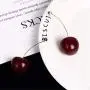 KaFu 3D Red Cherry Dangle Earrings Cherry Earring Fruit Drop Dangle Earrings Charm Sweet Cute Jewelry Gift Earrings for Women Girls