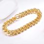 U7 Thick Chain Choker Men Women Fashion Alloy Gold Looking Chunky Oversize Link Necklace 16'' 18'' 20'' 22''