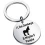 BEKECH Funny Donkey Gift Donkey Keychain I Like Donkeys & Maybe 3 People Donkey Theme Keychain Gift for Donkey Lovers Animal Lovers Horse Gift for Men Women