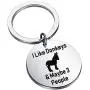 BEKECH Funny Donkey Gift Donkey Keychain I Like Donkeys & Maybe 3 People Donkey Theme Keychain Gift for Donkey Lovers Animal Lovers Horse Gift for Men Women