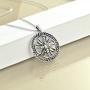ONEFINITY Compass Necklace Sterling Silver Compass Pendant Necklace Graduation Friendship Travel Necklace Inspirational Jewelry Gifts for Women Men