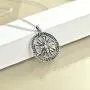 ONEFINITY Compass Necklace Sterling Silver Compass Pendant Necklace Graduation Friendship Travel Necklace Inspirational Jewelry Gifts for Women Men