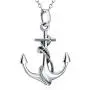 LUHE Anchor Necklace Sterling Silver Polished Nautical Anchor Rope Fine Jewelry for Men Women, for Her (Anchor Necklace)