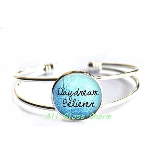 AllGlassCharm Beautiful Bracelet,Daydream Believer - Optimist - I Believe in Dreams - Day Dream Believer Bracelet Bracelets - Positive Message Jewelry,AS0166 AllGlassCharm Beautiful Bracelet,Daydream Believer - Optimist - I Believe in Dreams - Day Dream Believer Bracelet Bracelets - Positive Message Jewelry,AS0166