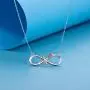 BlingGem Necklaces for Women 925 Sterling Silver Dainty Infinity Rose Necklace Rose Gold Plated Flower Pendant Lover Birthday Anniversary Mothers Gift for Women