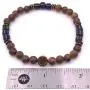 Mens Recycled Glass & Senna Siamea Wood Stretch Bead Bracelet Handcrafted in USA Mens Recycled Glass & Senna Siamea Wood Stretch Bead Bracelet Handcrafted in USA
