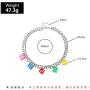 Harajuku Cute Colorful Dices Beaded Pendant Necklave Punk Funny Acrylic Dice Strand Choker Necklace Party Game Hip Hop Jewelry for Women Girls Gifts