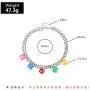 Harajuku Cute Colorful Dices Beaded Pendant Necklave Punk Funny Acrylic Dice Strand Choker Necklace Party Game Hip Hop Jewelry for Women Girls Gifts