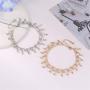 Aineecy Rhinestone Tassel Beads Anklet Multilayer Bohemian Circle Link Cubic Zircon Bead Statement Anklet Bracelet for Women Girls Seaside Beach Foot Jewelry
