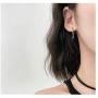 Lightning Bolt Dangle Hoop Earrings for Women Teen Girls 925 Sterling Silver with Charms Huggie Flash Dipped Drop Cartilage Clip Earrings Cute Punk Delicate Fashion Jewelry Gift Best Friend