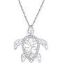 Ladytree 925 Sterling Silver Stingray Necklace Manta Ray Turtle Dolphin Charm Tortoise Necklace Sea Animal Tree of Life Jewelry Sea Lover Gifts for Women