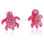 Minihope 30 pairs little girls earrings hypoallergenic,Cute Multiple Animal Donut Stud Earrings for Kids,Made with Polymer Clay,Best gifts for girls.