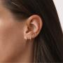Bestwick 3 Pairs 925 Sterling Silver Hoop Earrings for Women Mens, Hypoallergenic Silver Small Unisex Cartilage Huggie Cubic Zirconia Hoop Earrings Piercing Jewellery for Sensitive Ears 8mm 10mm 12mm