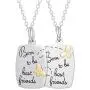 Connections from Hallmark Jewelry, Stainless Steel “Born to be Best Friends” Breakaway Pendant Set, 18'' chains Connections from Hallmark Jewelry, Stainless Steel “Born to be Best Friends” Breakaway Pendant Set, 18'' chains