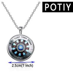 POTIY Iron Fans Keychain Gift for Iron Lover Proof That Tony Stark Has A Heart Jewelry Tony Stark Keychain The Avengers Gift