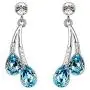 Isijie Jewelry Blue Cherry Fruit,Aquamarine Drop Earrings for Women & Girls,(Silver Plated,Blue Crystal,Zircon)