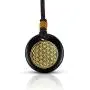 Black Obsidian Stone Necklace | Luxar | Spiritual Pendant | Flower of Life | Fabric Cord | 1.57 Inch Diameter Pendant and Presentation Box Black Obsidian Stone Necklace | Luxar | Spiritual Pendant | Flower of Life | Fabric Cord | 1.57 Inch Diameter Pendant and Presentation Box