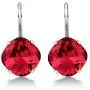 925 Sterling Silver 10.00MM Rose Red Earrings Made with Swarovski Crystals 925 Sterling Silver 10.00MM Rose Red Earrings Made with Swarovski Crystals