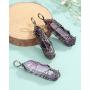 Top Plaza Natural Healing Crystals Gemstone Amethyst Point Necklace Tree of Life Wire Wrapped Pendant Necklaces Reiki Quartz Jewelry for Womens Girls - Bronze