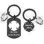 MAOFAED Firefighter Gift Firemans Wife Gift First Responder Gift Firefighter Husband and Wife Set Be Safe Come Home Keep Him Safe Maltese His & Hers Keychain Set