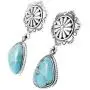 Turquoise Earrings 925 Sterling Silver & Genuine Turquoise (Select style)