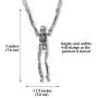 Gothic Skeleton with Moving Arms and Legs Silver Finish Pewter Pendant Necklace Gothic Skeleton with Moving Arms and Legs Silver Finish Pewter Pendant Necklace