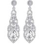 mecresh Teardrop Crystal Chandelier Dangle Earrings for Women in Silver Gold Black Champagne Red