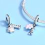 Annmors Dog Paw Print Charm Animal Lucky Charms fits Pandora Charms Bracelets for Woman-925 Sterling Silver Pendant,Jewelry Gifts for Women Bracelet&Necklace