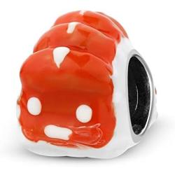 AIEGNOS 925 Sterling Silver Jewelry Rice Ball Charms Beads Gifts for Women Girls Fit European Charms Bracelet
