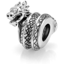 925 Sterling Silver Dragon Bead Charm Fit Major Brand Bracelet