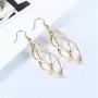 TIVANI Womens Pretty 18K Gold Plated Double/Triple/Tassel Linear Loops Design Twist Wave Hook Dangle Earrings for Women Girls
