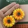 Large Sunflower Hook Dangle Earrings，Bohemian Yellow Resin Acrylic Flower Earring for Women Girls in 2020