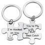 Im Hooked on You Youre My Best Catch Sweetheart Keychain Dear Love Gift Meaningful Puzzle Jewelry Gifts