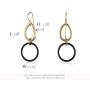 NIEVOS JEWELRY 24k Gold Plated Earring 24k Gold Plated, Oval Amorphic Linked Earring. Amorphic Style Designer Love Handmade For Her Made By Women Gift Jewelry