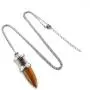 Top Plaza Healing Crystal Tiger Eye Stone Point Pendant Necklace Natural Gemstones Necklaces Yoga Meditation Reiki Quartz Jewelry for Womens Mens