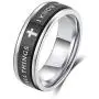 ALEXTINA 7MM Black Stainless Steel Bible Verse Isaiah 41:10 Joshua 1:9 Christian Ring Spinner Wedding Band Size 6 to 12 ALEXTINA 7MM Black Stainless Steel Bible Verse Isaiah 41:10 Joshua 1:9 Christian Ring Spinner Wedding Band Size 6 to 12