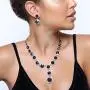 SP Sophia Collection Elegant Womens Round Austrian Crystal Rhinestone Drop Necklace and Stud Post Dangle Earrings Jewelry Set SP Sophia Collection Elegant Womens Round Austrian Crystal Rhinestone Drop Necklace and Stud Post Dangle Earrings Jewelry Set