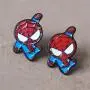 Lovely Cartoon Spider Man with Charm Section Web Stud Earring Necklace Cool Enamel Jewelry for Women Girls