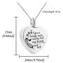 God has You in his arms with Angel Wing Charm Cremation Ashes Jewelry Keepsake Memorial Urn Necklace with Birthstone Crystal