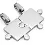 Kebaner Best Friend Couples Puzzle Necklace 2/3/4/5/6/7/8 Piece Silver/Black/Gold Tone - Stainless Steel