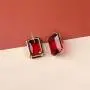 3 Pairs Square Transparent Glass Drop Earrings Set Multicolor Trendy Geometric Rhinestone Dangle Earrings Dainty Minimalist Statement Jewelry Set for Women Girls