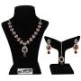 MUCH-MORE Indian Traditional Crystal Necklace Earrings Set Ethnic Wedding Party Jewelry for Women