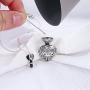 JZCOLOR Memorial Urn Pendant Necklace for Ashes - 925 Sterling Silver Heart Cremation Necklace Ash Keepsakes Jewelry Gift for Loss of Loved One