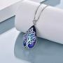 POPLYKE Tree of Life Crystal Pendant Necklace Family Tree Teardrop Crystal Jewelry for Women Mother for Her
