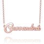 Moonlight Collections Personalized Name Necklace 10k Rose Gold Plated Sterling Silver Custom Nameplate